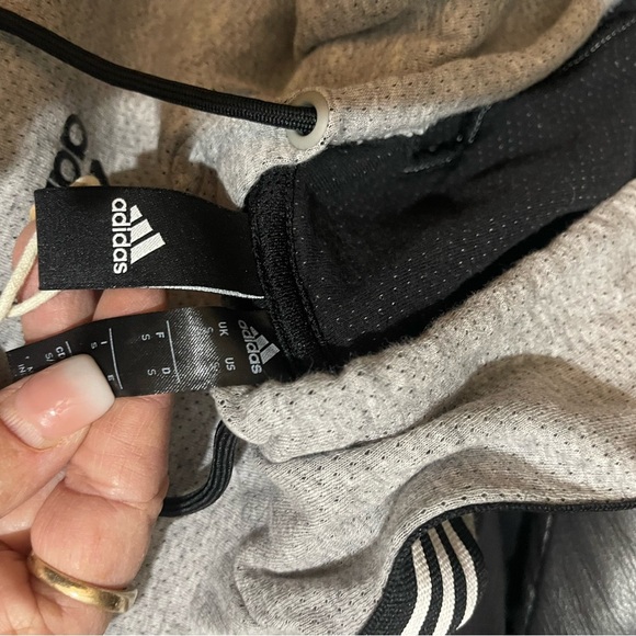 Adidas Gray Hoodie with Stripes SIZE SMALL NEW WITH TAG!! - Picture 7 of 8